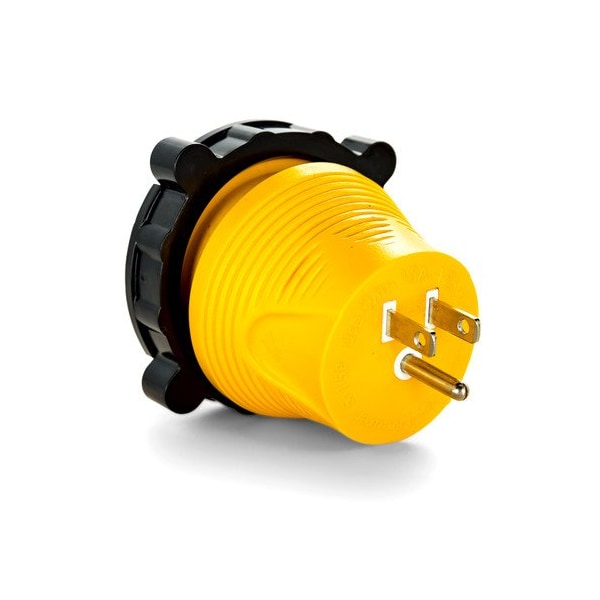 Camco LOCKING POWERGRIP ADAPTER, 5-15P X L5-30R (E/F), 15A MALE-30A FEMALE 55640 - main